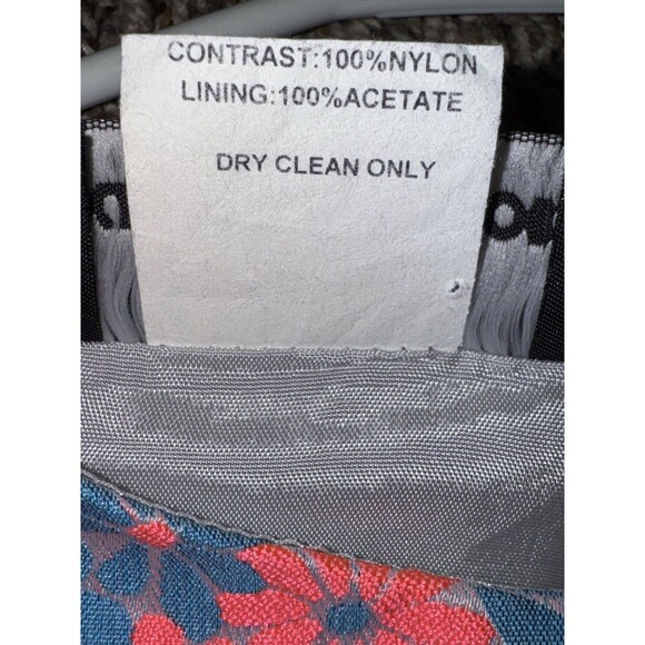 VTG Un Deux Trois Girl's Blue and Pink Floral Sleeveless Dress Size 16 USA - Picture 13 of 16